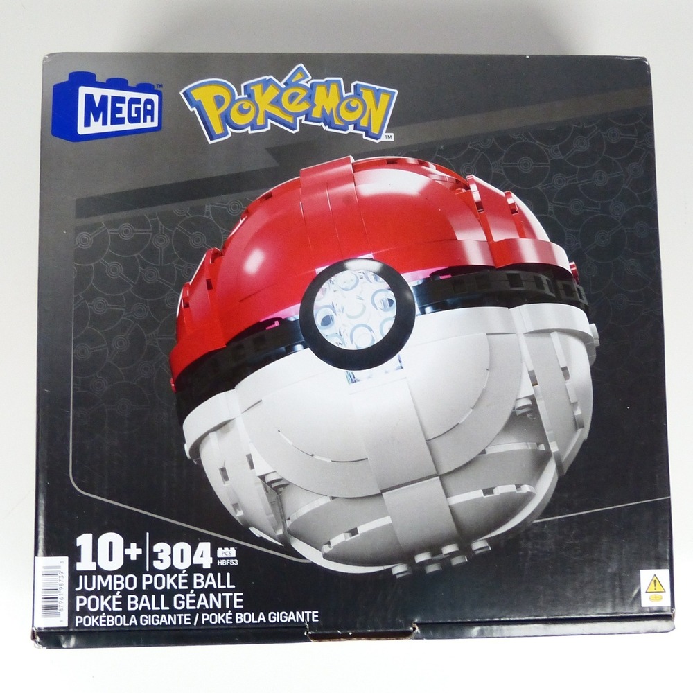Mega Construx Pokemon Jumbo Poke Ball HBF53 304 Pieces Building Set New Sealed